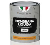 Membrana Liquida Impermeabilizzante Nera PROXINOVA (750 ml) - Impermeabilizzante Terrazzi, Tetti E Camini, Guaina Liquida Calpestabile Per Esterni, Ideale Per Riparare Grondaie E Piatti Doccia