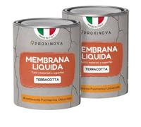 Membrana liquida impermeabilizzante Terracotta PROXINOVA (1500 ml) - impermeabilizzante terrazzi, tetti e camini, guaina liquida calpestabile per esterni, ideale per riparare grondaie e piatti doccia