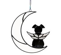 Membrana per cani arcobaleno - Regali commemorativi in acrilico macchiato | Strumento per lutto per la perdita di un animale domestico, ricordo ornamentale, lavagna commemorativa con angolo d'amore