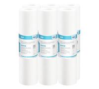 Membrane Solutions 2,5" x 10" Filtro Acqua da Sedimenti Polipropilene 20 Micron, per Osmosi Inversa, Depuratore Sotto Lavello Sistema Filtro - Confezione da 6