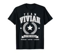 Membro a Vita del Team Vivian Funny Name Support Maglietta