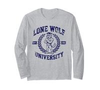 Meme Alpha Wolf della Lone Wolf University Brainrot Maglia a Manica