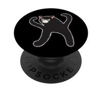Meme Art, divertente gattino arrabbiato, motivo animalier PopSockets PopGrip Adesivo