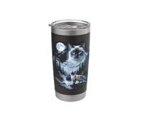 Meme bootleg retrò Siamese Cat Moon degli anni '90 Kitten Cats Bicchiere termico in acciaio inox doppia parete