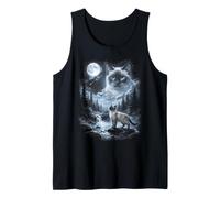 Meme Bootleg retrò Siamese Cat Moon degli Anni '90 Kitten Cats Canotta