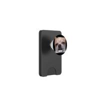 Meme cane sfocato con viso di chihuahua assonnato divertente "Bruh" PopSockets PopWallet per MagSafe