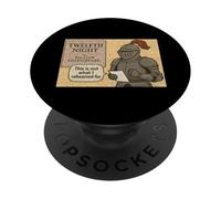Meme commedia di Shakespeare del cavaliere della dodicesima notte angosciato PopSockets PopGrip Adesivo