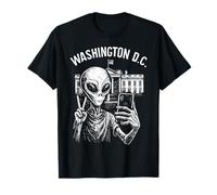 Meme del Cartello della Pace Alieno Grungy a Washington DC Travel Maglietta