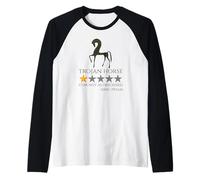 Meme del Cavallo di Troia - Storia Epica della Mitologia Greca - Troia Maglia con Maniche Raglan