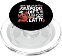 Meme di frutti di mare Sono a dieta a base di frutti di mare Vedo cibo e lo mangio PopSockets PopGrip per MagSafe