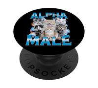 Meme divertente Bootleg Cat Gen-Z per maschio alfa PopSockets PopGrip Adesivo