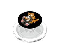 Meme divertente con un gatto arancione in un abbraccio PopSockets PopGrip per MagSafe