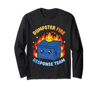 Meme Divertente del Dumpster Fire Response Team Kawaii Dumpster Fire Maglia a Manica