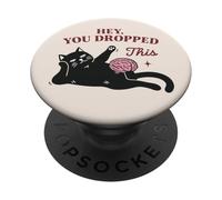 Meme divertente del gatto del cervello che hai lasciato cadere questo umorismo PopSockets PopGrip Adesivo
