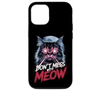 Meme divertente di Laser Eye Cat Meow Angry Kitty Moon Custodia per iPhone 12/12 Pro