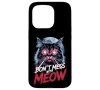Meme divertente di Laser Eye Cat Meow Angry Kitty Moon Custodia per iPhone 15 Pro