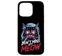 Meme divertente di Laser Eye Cat Meow Angry Kitty Moon Custodia per iPhone 15 Pro Max
