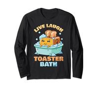 Meme divertente di Live Laugh Toaster Bath Maglia a Manica