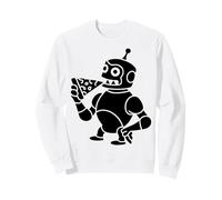 Meme Divertente di Pizza Clanker Graphic AI Robot Felpa