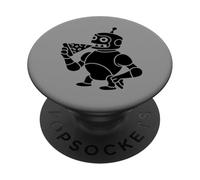 Meme divertente di Pizza Clanker Graphic AI Robot PopSockets PopGrip Adesivo