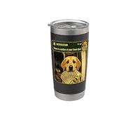 Meme divertente per cani con scritta in inglese "There is Motion at Your Front Door Bicchiere termico in acciaio inox doppia parete