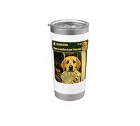 Meme divertente per cani con scritta in inglese "There is Motion at Your Front Door Bicchiere termico in acciaio inox doppia parete