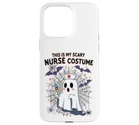 Meme divertente per Halloween con scritta in inglese "This Is My Scary Nurse" Custodia per iPhone 15 Pro Max