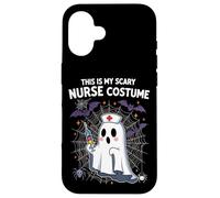 Meme divertente per Halloween con scritta in inglese "This Is My Scary Nurse" Custodia per iPhone 16