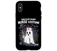 Meme divertente per Halloween con scritta in inglese "This Is My Scary Nurse" Custodia per iPhone X/XS