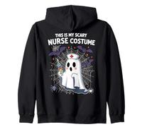 Meme Divertente per Halloween con Scritta in Inglese This Is My Scary Nurse Felpa con Cappuccio