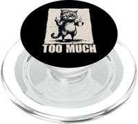 Meme divertente sul caffè «Troppo» per gatti stressati PopSockets PopGrip per MagSafe