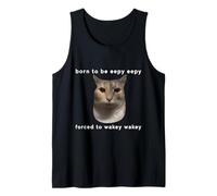 Meme divertente sul design di gatti nati per essere costretti a svegliarsi Canotta