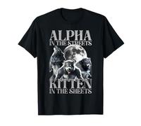 Meme Divertente sul Lupo Mannaro di Alpha in The Streets Kitten Wolf Maglietta