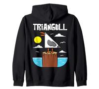 Meme Divertente sul Triangolo, Il Gabbiano, Il Triangull Felpa con Cappuccio