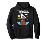 Meme Divertente sul Triangolo, Il Gabbiano, Il Triangull Felpa con Cappuccio