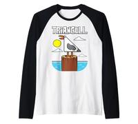 Meme Divertente sul Triangolo, Il Gabbiano, Il Triangull Maglia con Maniche Raglan