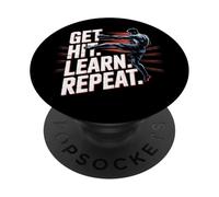 Meme divertenti di lotta retrò - colpire, imparare, ripetere la citazione di Muay Thai PopSockets PopGrip Adesivo