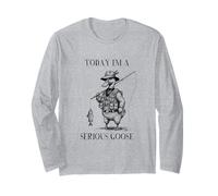 Meme Fisherman Today I'm Serious Goose Maglia a Manica