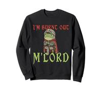 Meme I'm Burnt out M'Lord Joke Funny Medieval Knight Frog Felpa