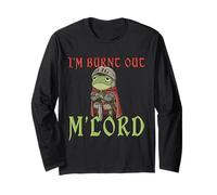 Meme I'm Burnt out M'Lord Joke Funny Medieval Knight Frog Maglia a Manica