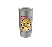 Meme Many Eyes Doge Funny Doge Bicchiere termico in acciaio inox doppia parete