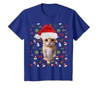 Meme Natalizio El Gato Sad Cat Munchkin Kitty Meme alla Moda Maglietta, Bambini, Blu Reale, 2 Anni