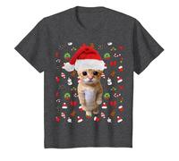 Meme Natalizio El Gato Sad Cat Munchkin Kitty Meme alla Moda Maglietta, Bambini, Grigio Scuro, 12 Anni
