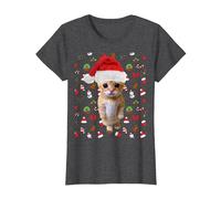Meme Natalizio El Gato Sad Cat Munchkin Kitty Meme alla Moda Maglietta, Donna, Grigio Scuro, S