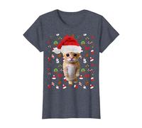 Meme Natalizio El Gato Sad Cat Munchkin Kitty Meme alla Moda Maglietta, Donna, Pervinca, XS