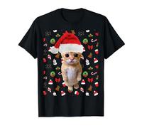 Meme Natalizio El Gato Sad Cat Munchkin Kitty Meme alla Moda Maglietta, Uomo, Nero, 6XL