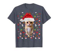 Meme Natalizio El Gato Sad Cat Munchkin Kitty Meme alla Moda Maglietta, Uomo, Pervinca, S