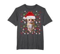 Meme Natalizio El Gato Sad Cat Munchkin Kitty Meme alla Moda Maglietta, Uomo Taglie Grandi, Grigio Scuro, 5X Tall