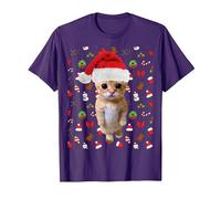 Meme Natalizio El Gato Sad Cat Munchkin Kitty Meme alla Moda Maglietta, Uomo, Viola, 3XL