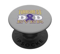 Meme per la consapevolezza del cancro al pancreas per il papà più duro di sempre PopSockets PopGrip Adesivo